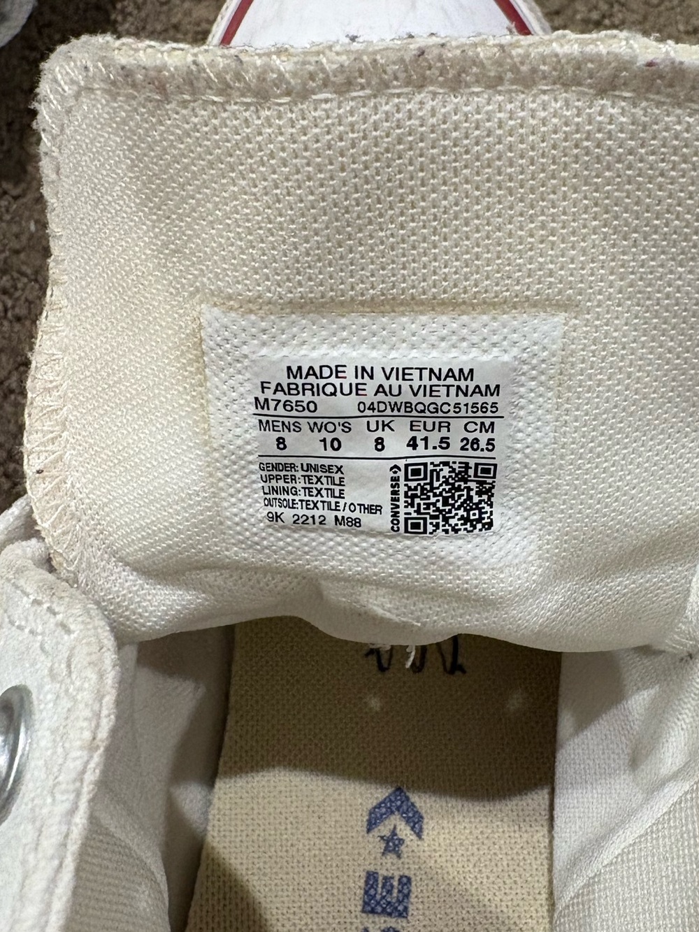 Converse White Canvas Women’s 10 - Picture 7 of 7